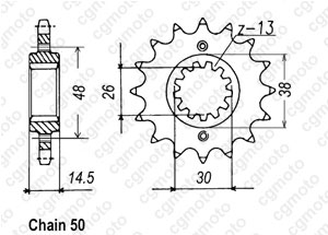 Pignon Cbx 750 F 84-86