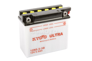 batterie 12N5.5-3B L 138mm W 61mm H 131mm