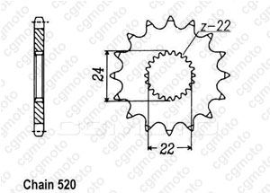 Kit chaine Aprilia 125 Rx